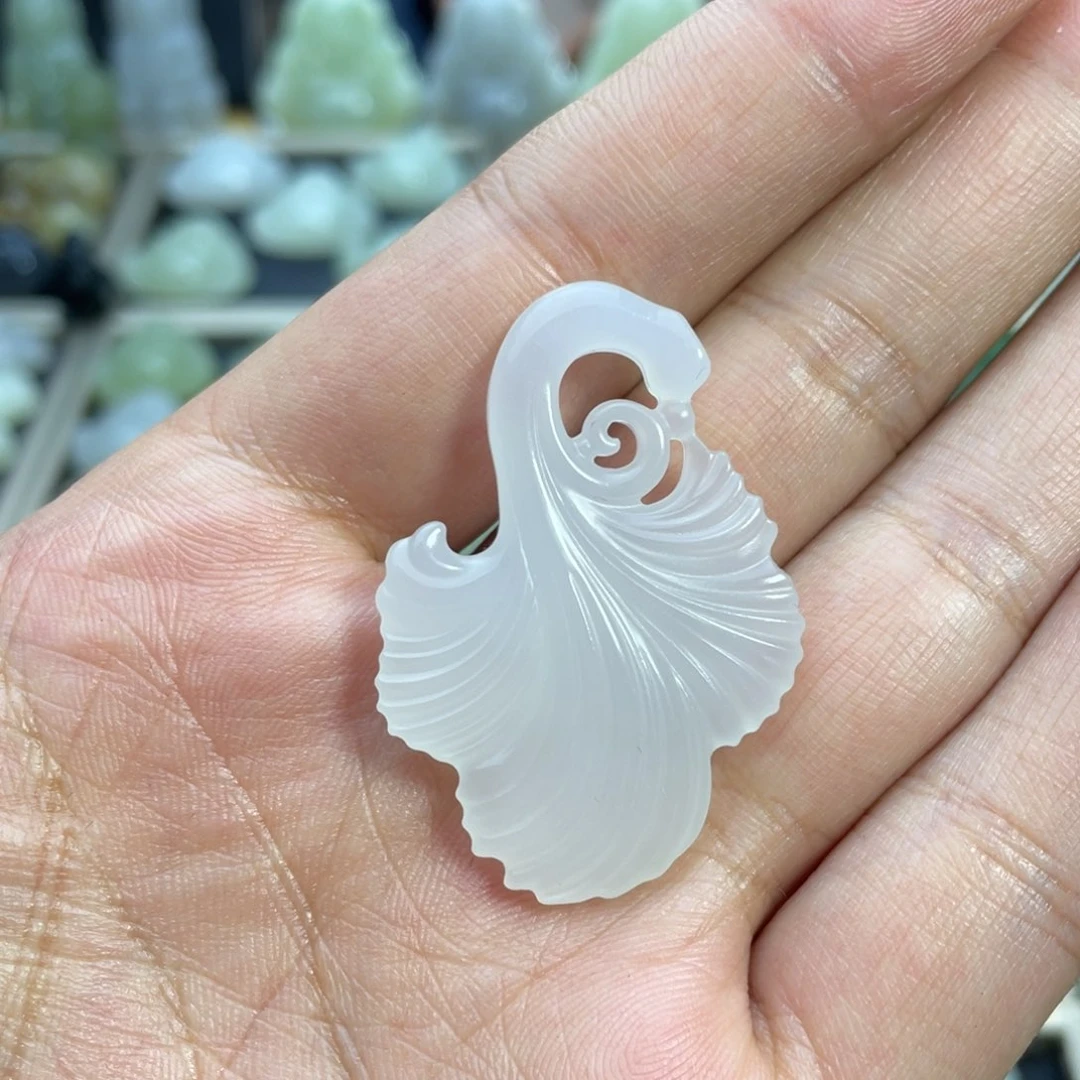 和田玉颈饰未镶嵌上等白玉三生有幸