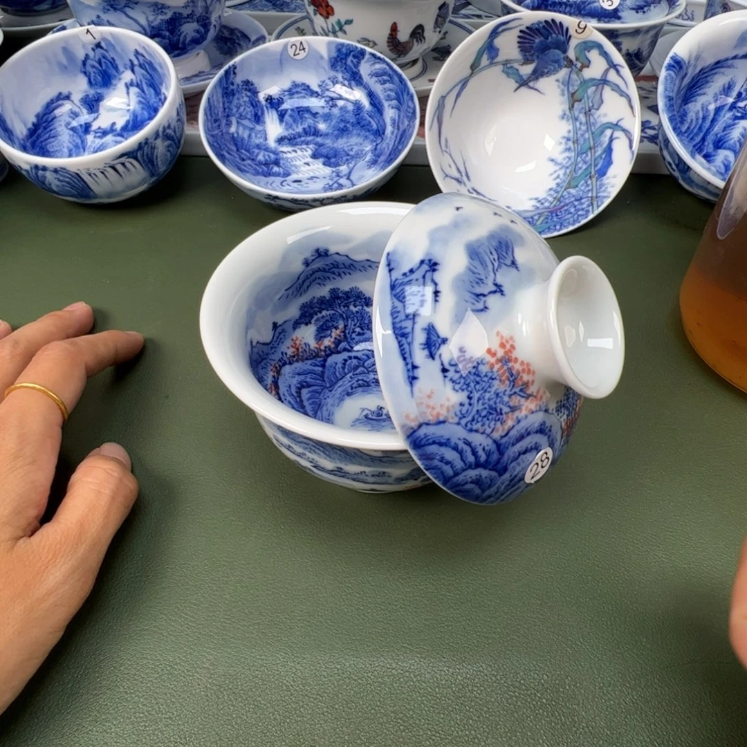 景德镇纯手工纯手绘茶具木木28