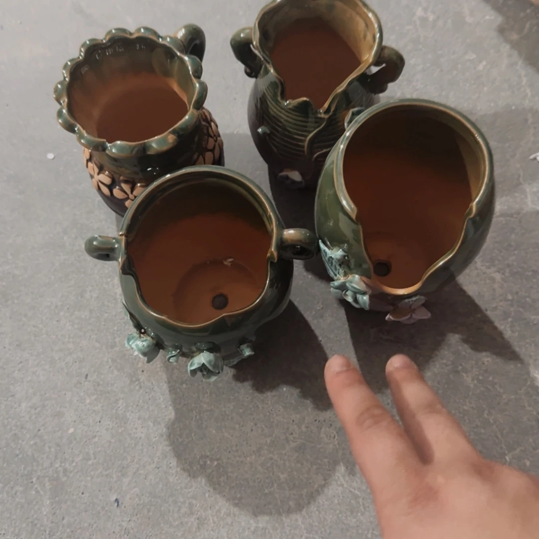 紫砂花盆瑕疵瑕疵