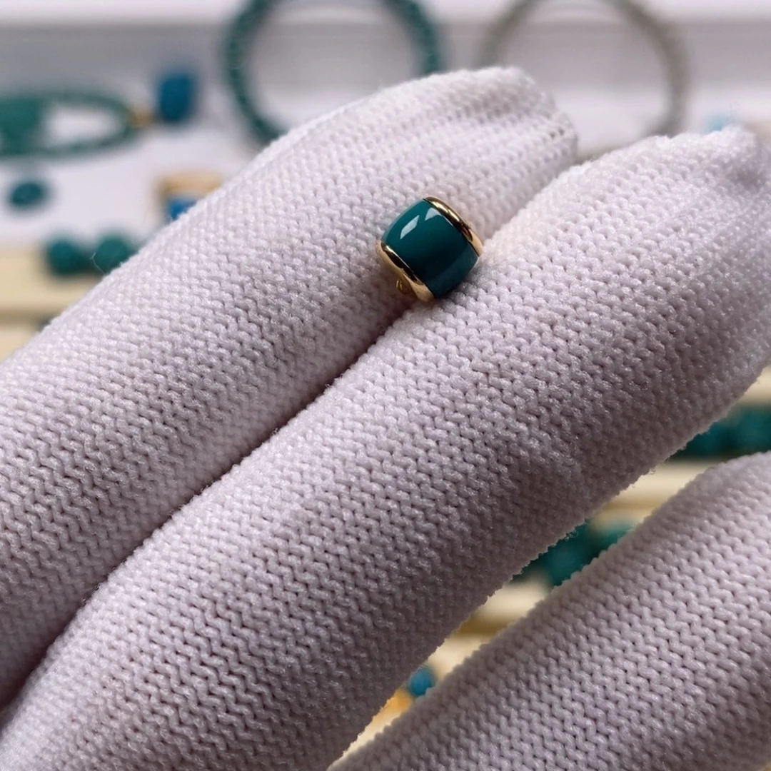 绿松石18K金镶嵌珠宝奇石汉堡6.1