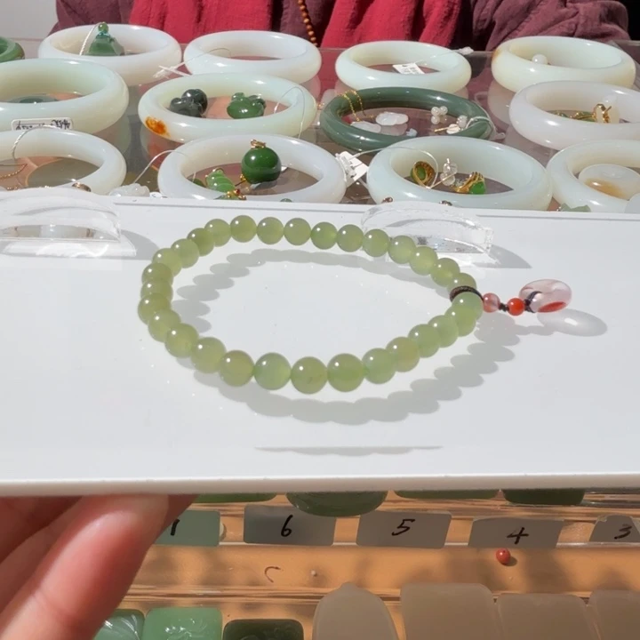 和田玉颈饰未镶嵌天花板冰晴水6mm（活动价）