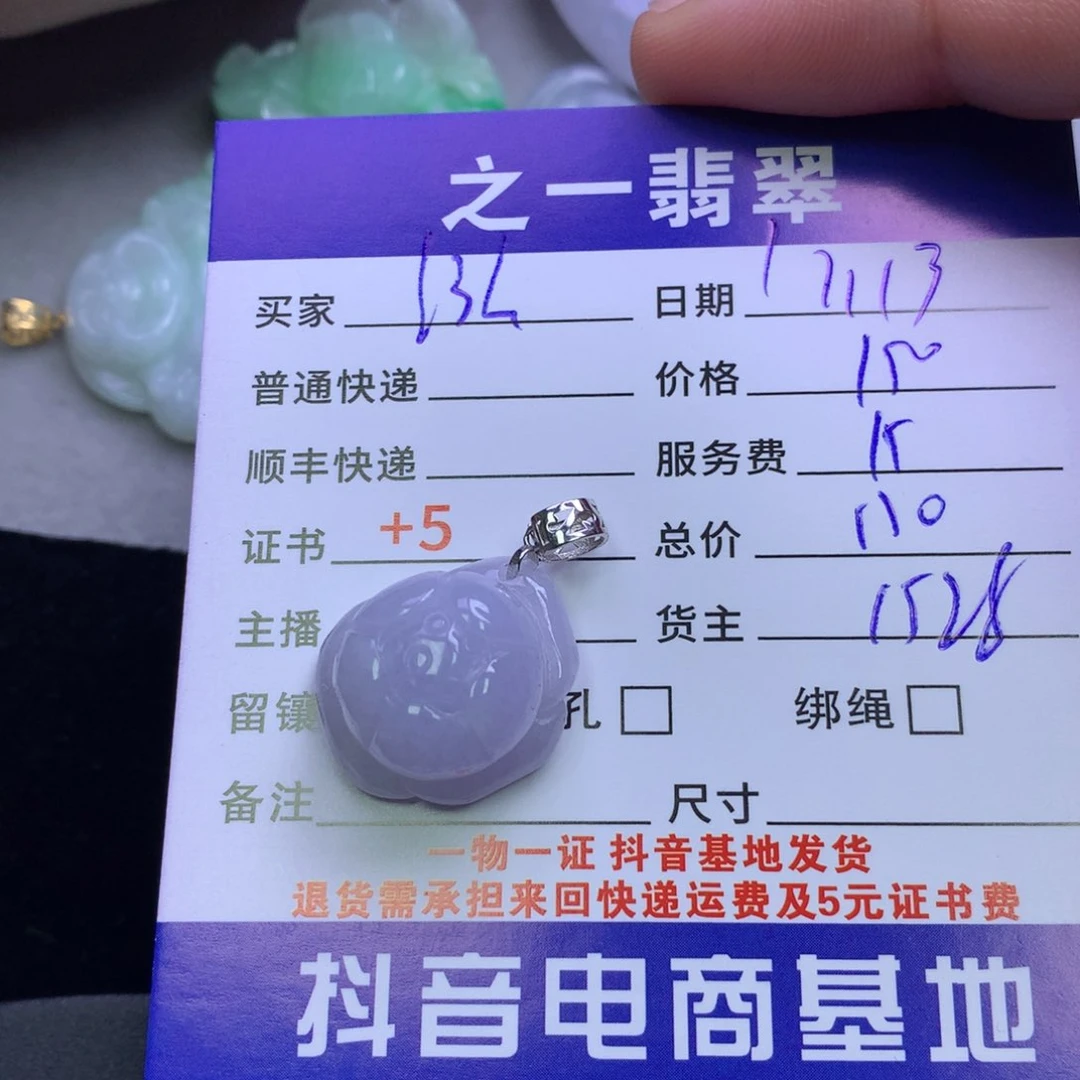 颈饰18K金镶嵌翡翠泓****来