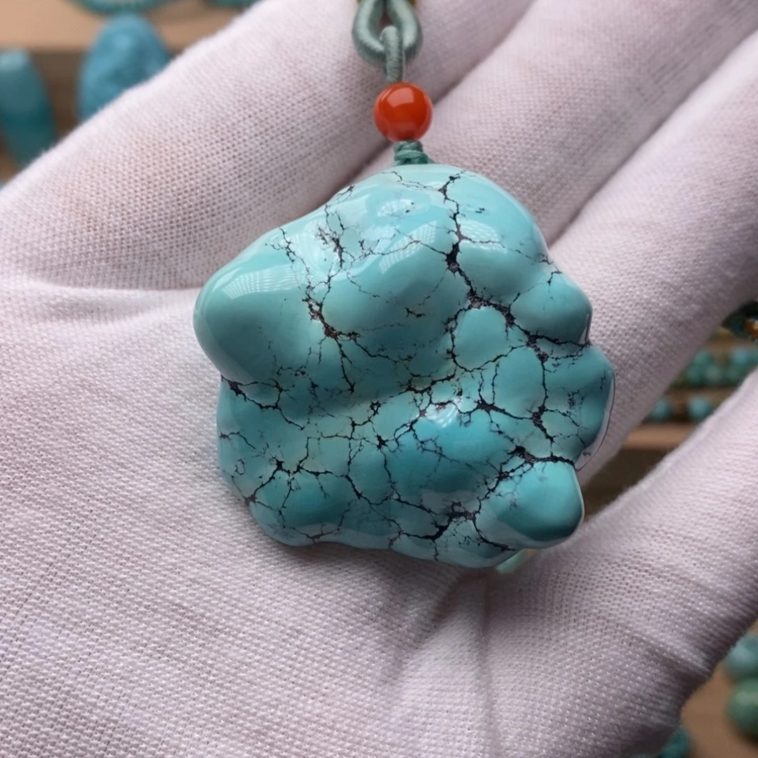绿松石未镶嵌挂件