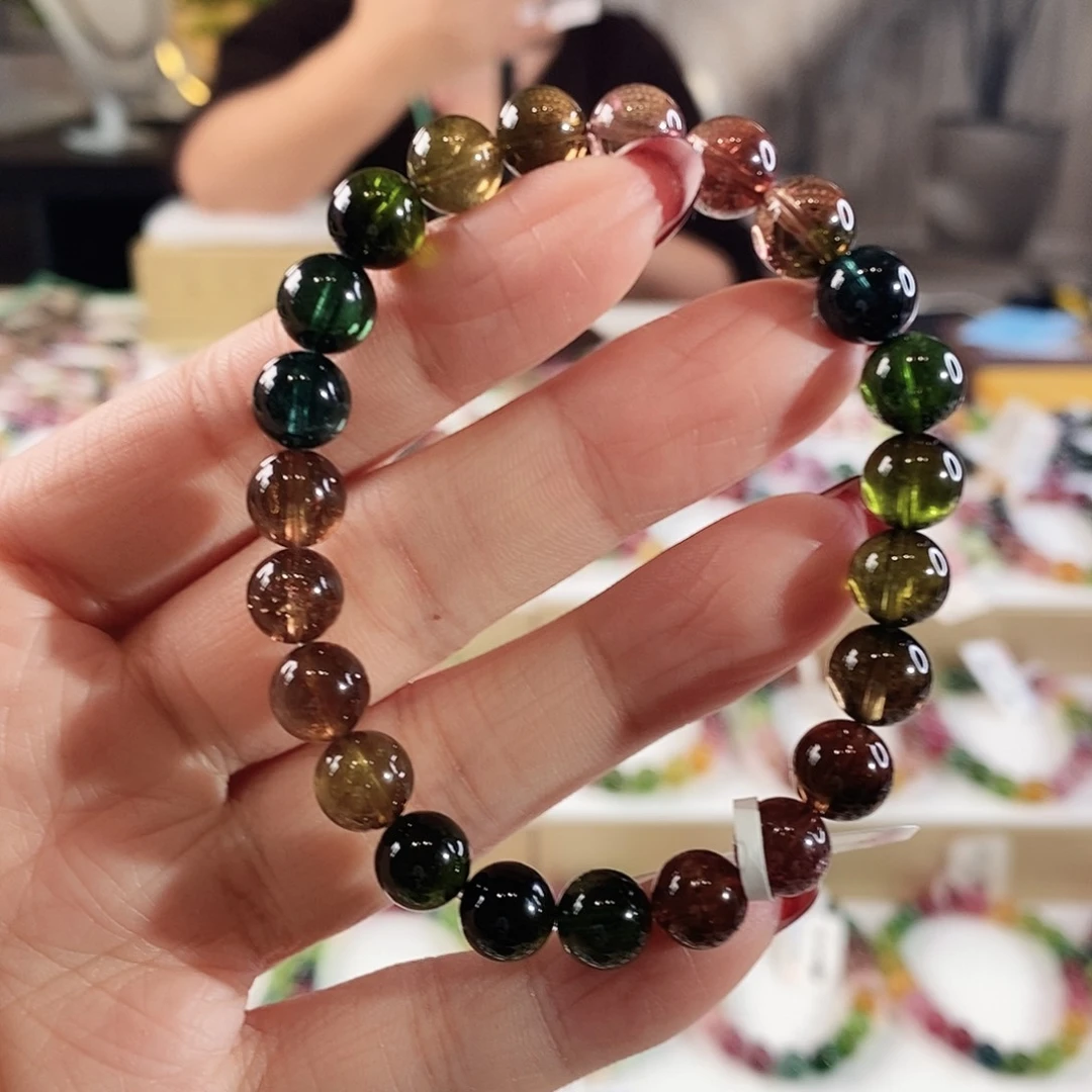 碧玺手串未镶嵌G2463单圈颜色微差