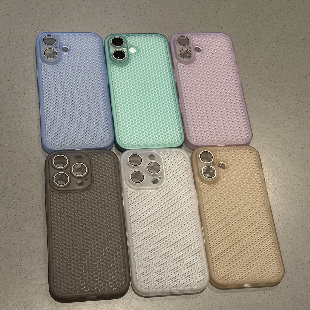 夕与空清透简约苹果16/15promax手机壳iPhone14/13散热款12硬壳11