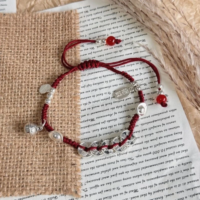 【628】元宝五帝钱女款时尚简约小众ins百搭饰品新款闺蜜情侣