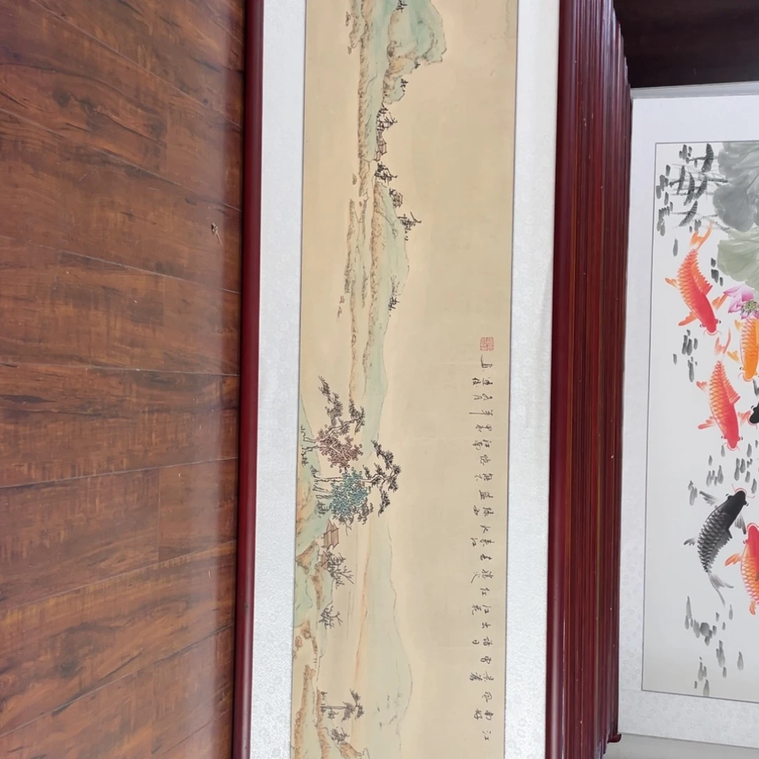 国画带框尺寸 48*163厘米