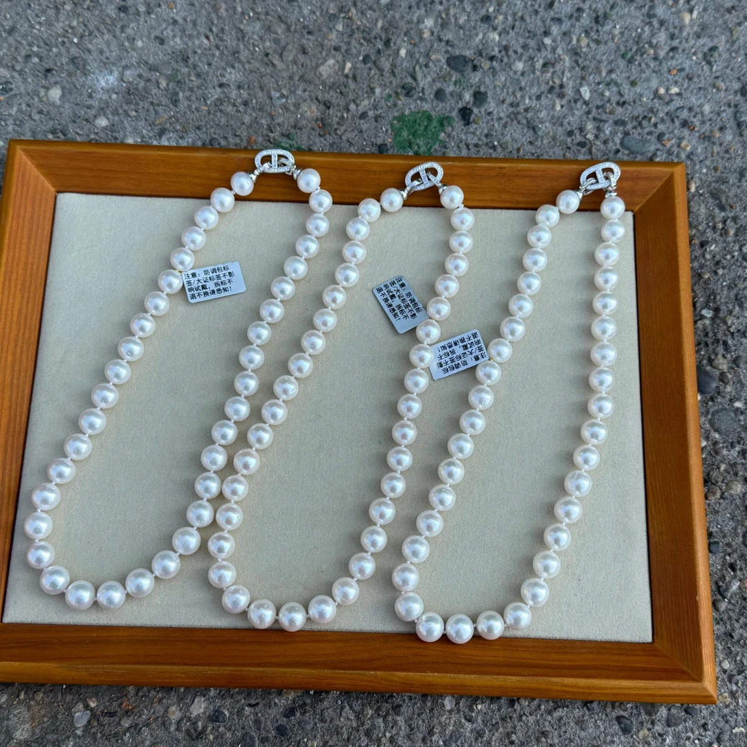 特选冷白/11-12mm 大无核珍珠项链 链长45cm（多样性发一）