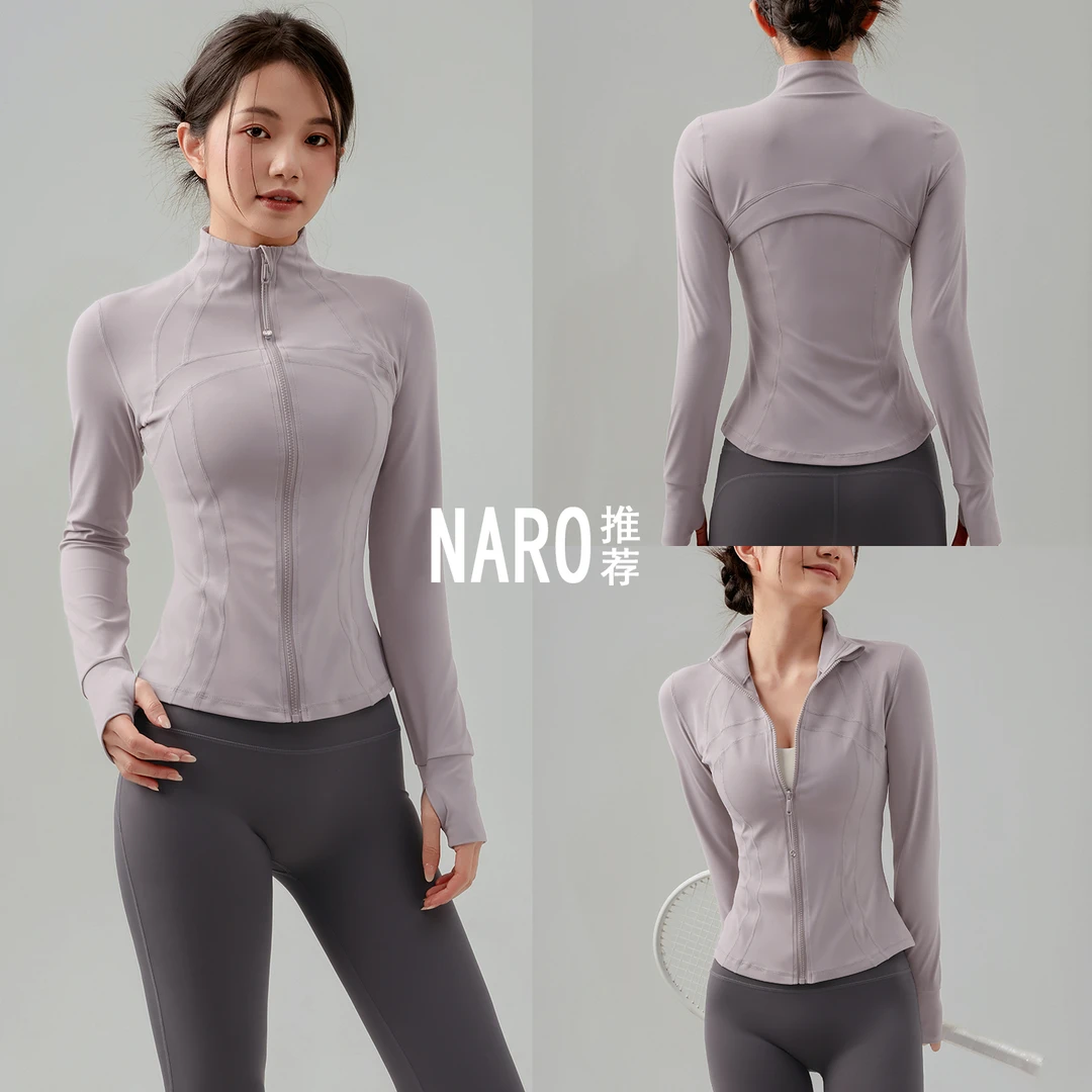 lulu同款瑜伽服套装女健身房训练立领修身外套高腰提臀跑步运动裤