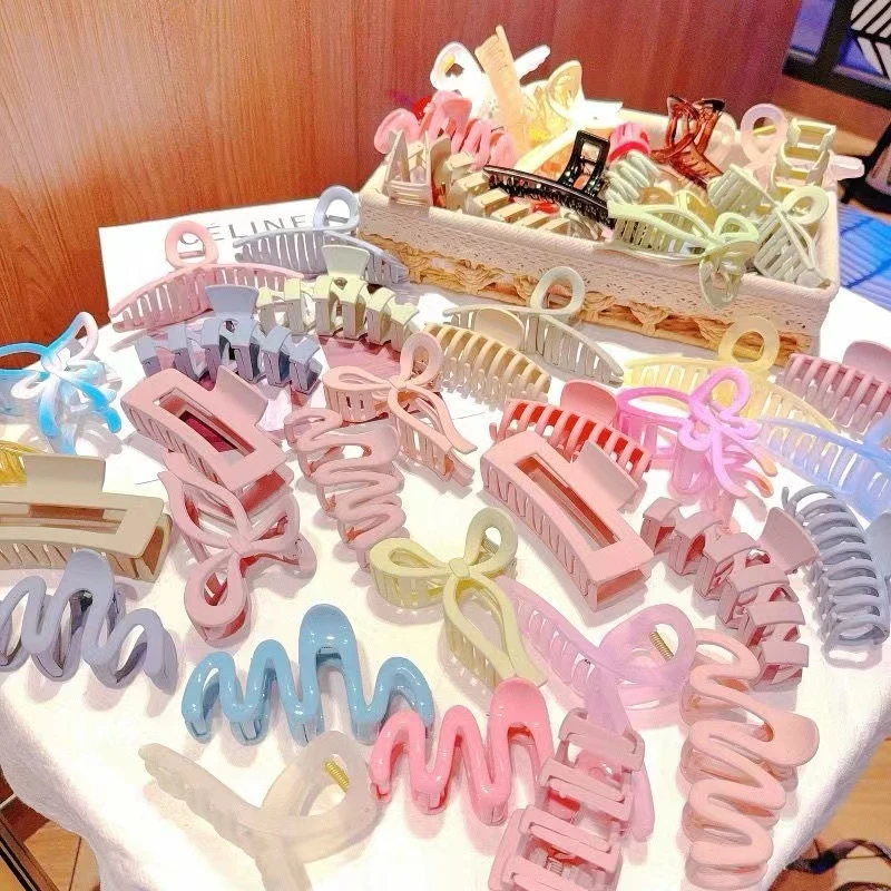 【工厂价】称斤抓夹发量多高颜值鲨鱼夹独立包装后脑勺盘发2025新款