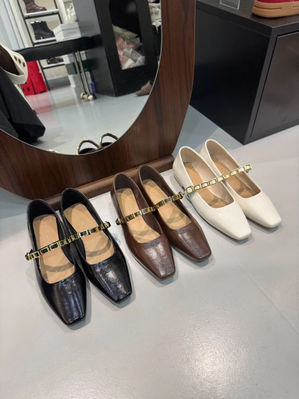 【蘭禧】9010-3复古韩版玛丽珍单鞋2025春季新款气质粗跟百搭女鞋