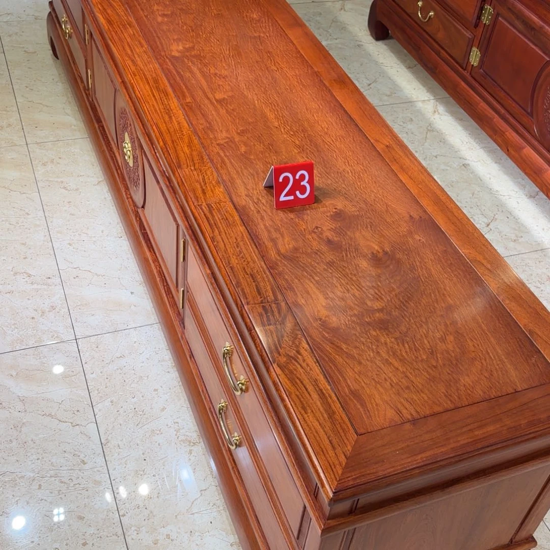 阳***大花梨木类柜类家具23号缅花大果紫檀电视柜一物一拍