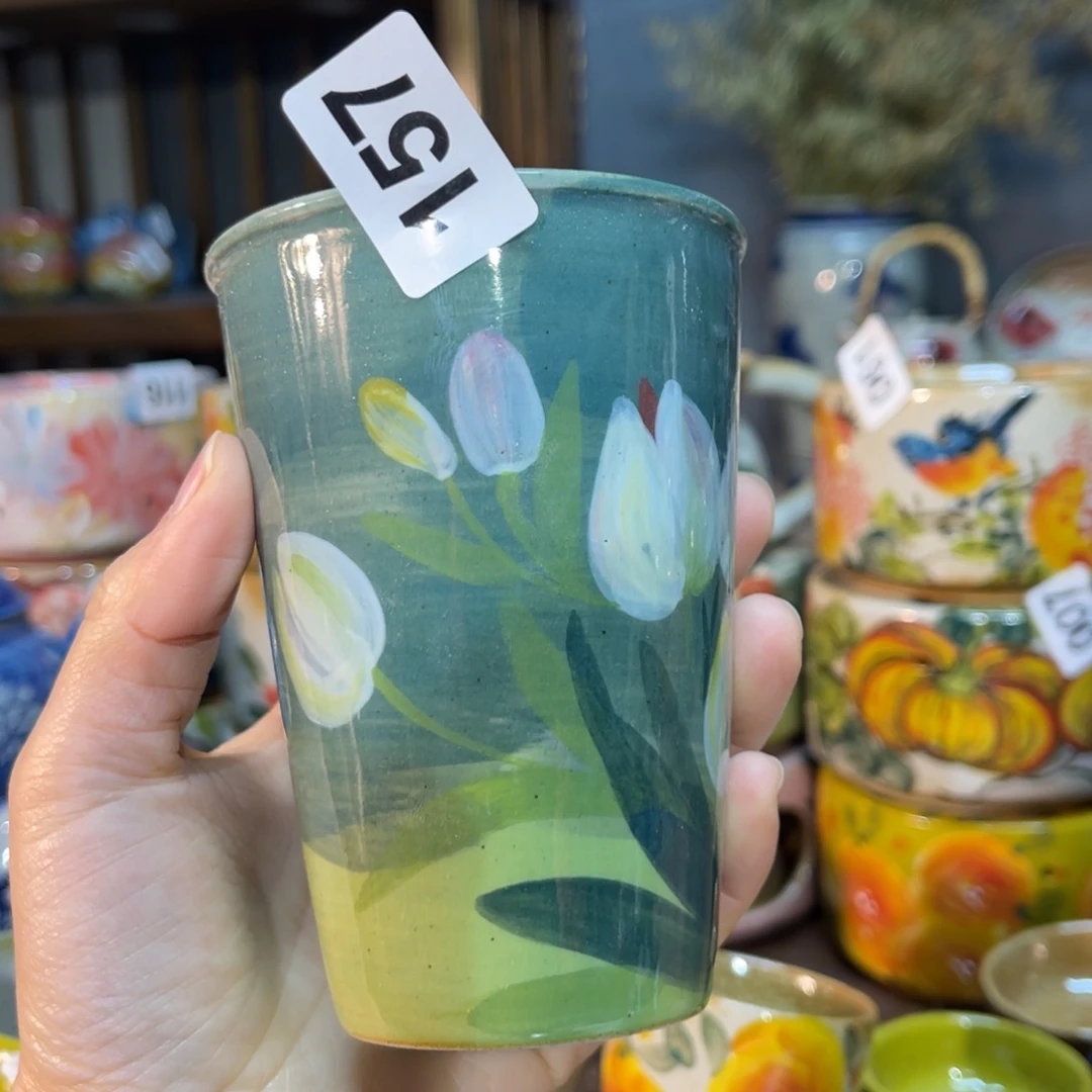 杯素浅陶瓷手工手绘