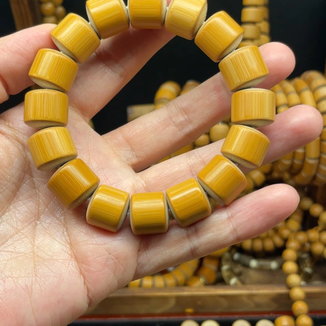 用****51.3-1.4实心玉竹带皮精工手串18粒