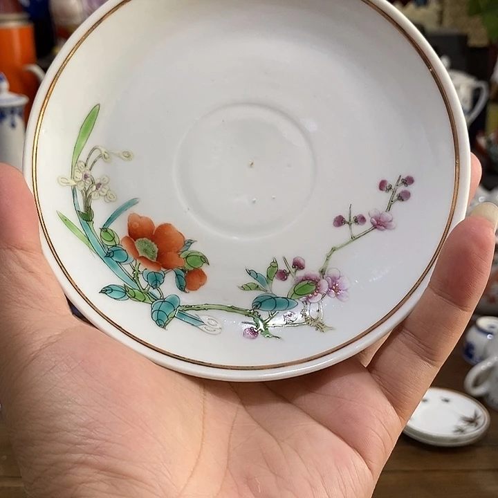 瓷片一点窑粘章仕宝老师水仙茶梅碟