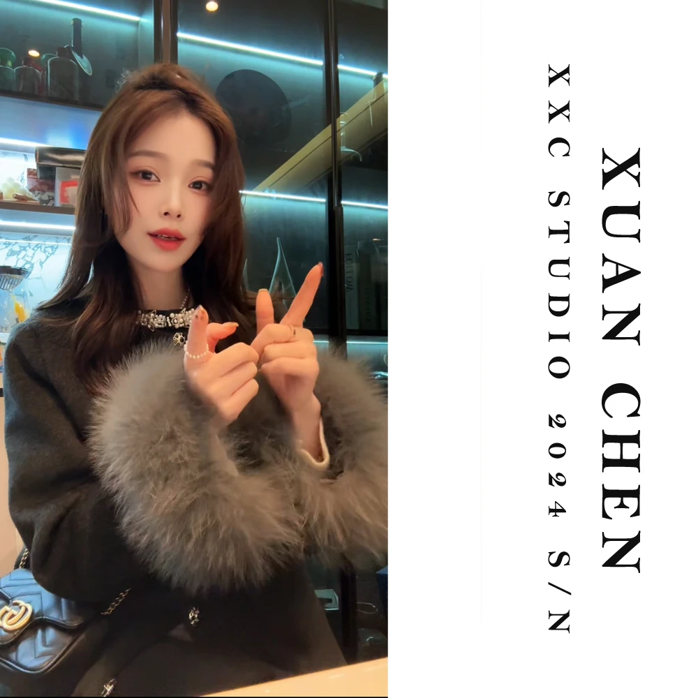 【轻奢片场】 冬天网红款小香风羽绒外套女气质设计师保暖外套#3960