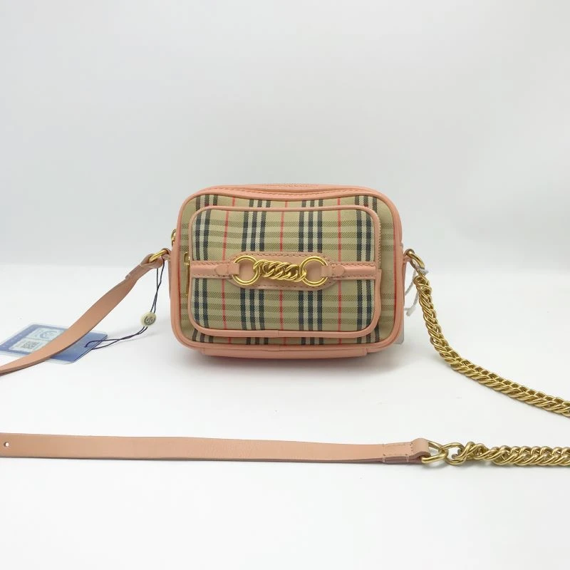 95新 BURBERRY/博柏利 洋诚二手 巴宝莉格纹相机斜挎包