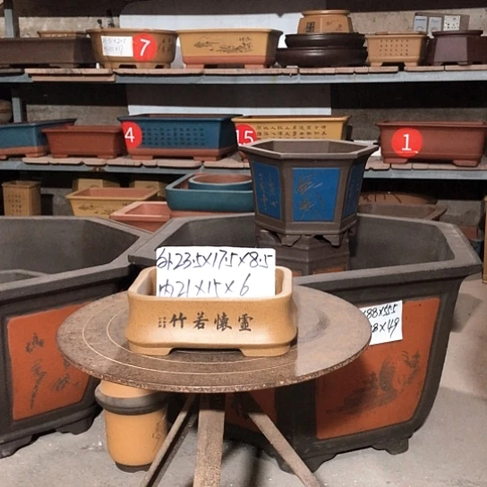 紫砂紫砂花盆包邮