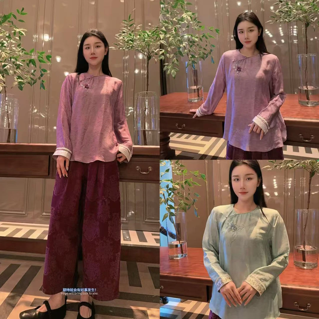 Betty Bairn【匠心/雾里看花】高定系列桑蚕丝上衣25B-BW1003