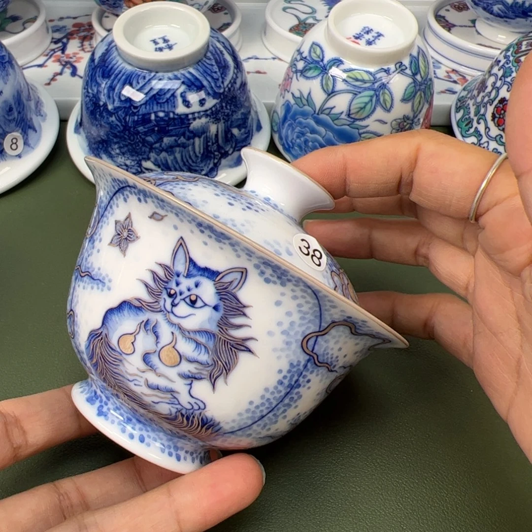 陶瓷景德镇纯手工纯手绘茶具木木38