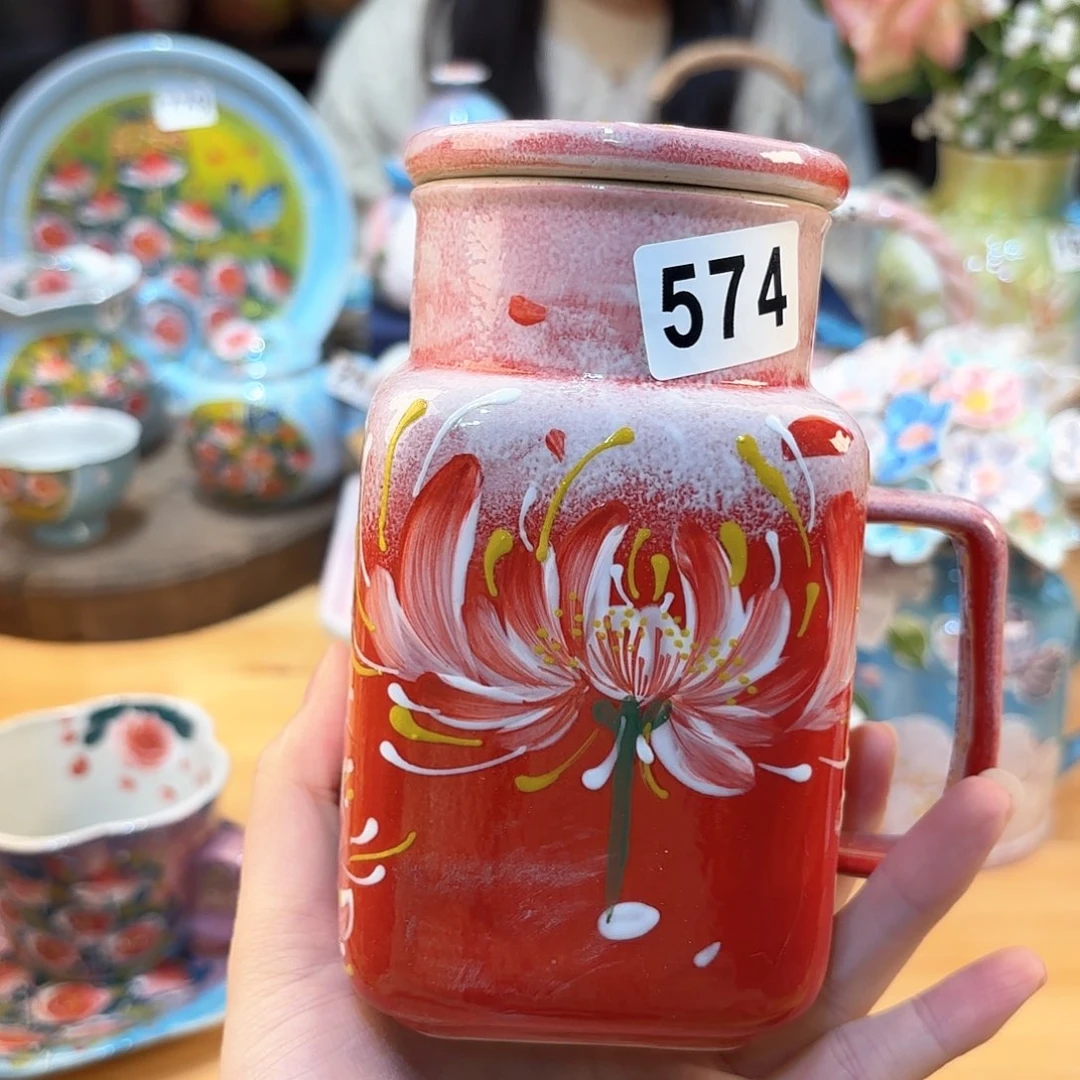 景德镇手绘高温釉下彩陶瓷茶具