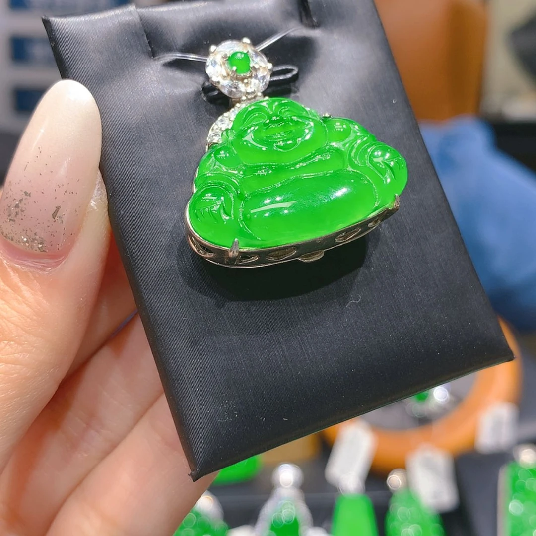 【闪购商品】颈饰银S925镶嵌翡翠4柒姐