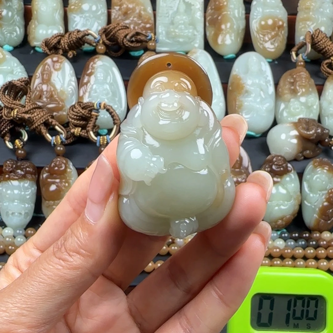 和田玉未镶嵌挂件小*米