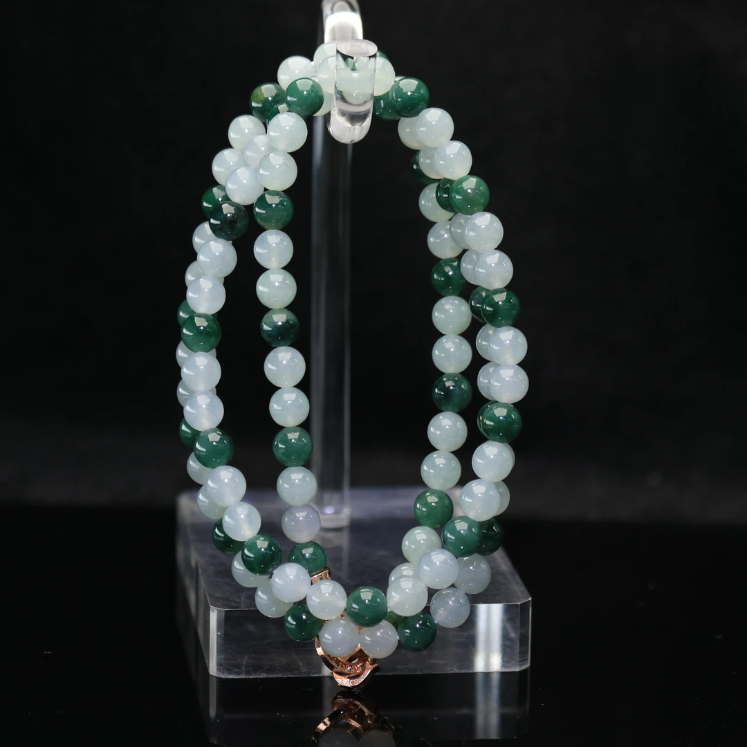 8天然缅甸翡翠A货多宝珠串/200525/上海嘉禾拍卖