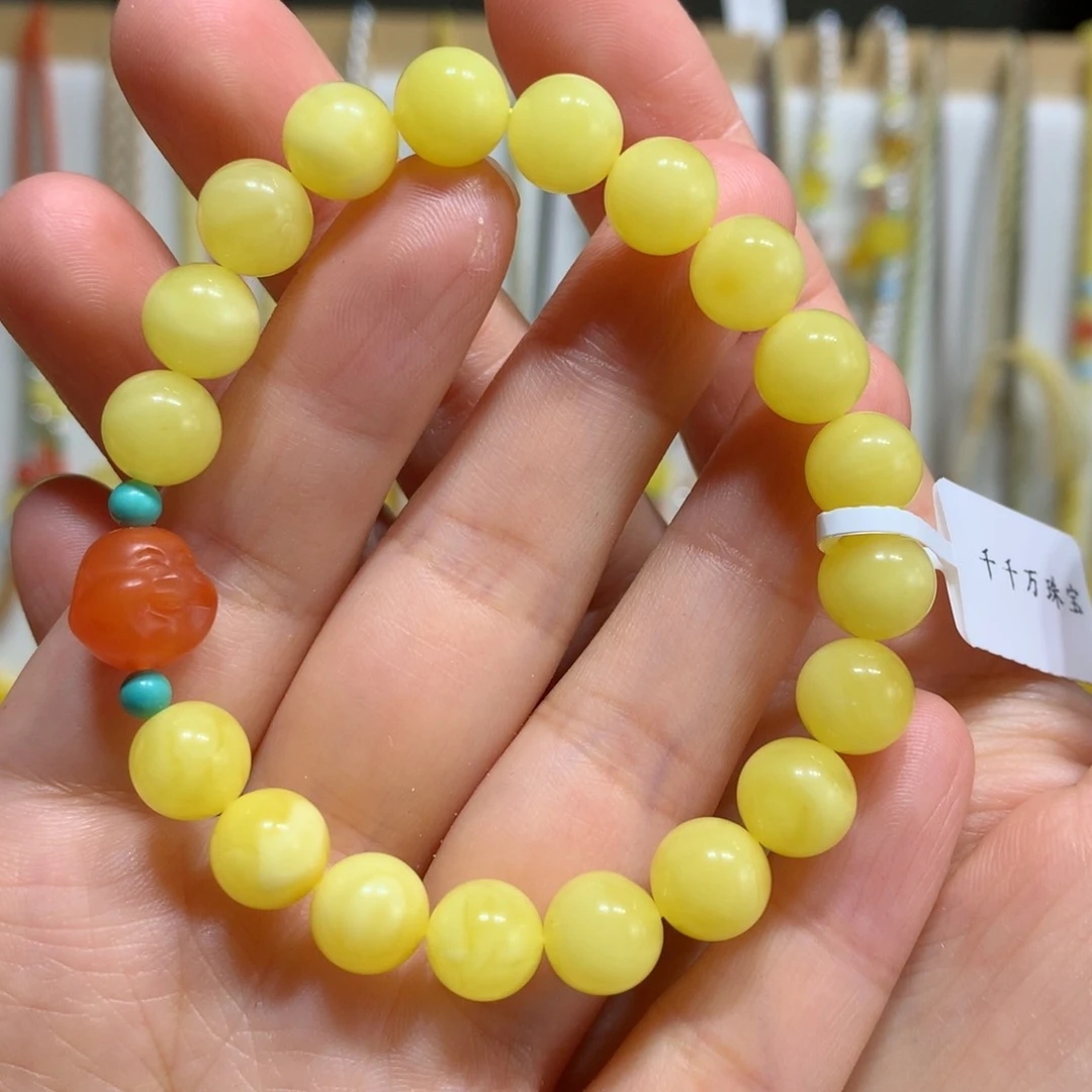 蜜蜡手链未镶嵌8.8m m