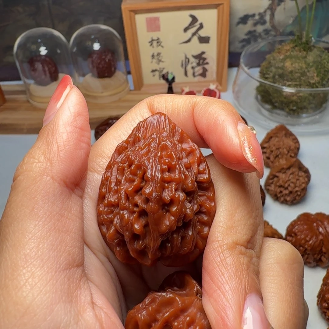 遂***愿吊坠文玩核桃32原树十三陵鸡心