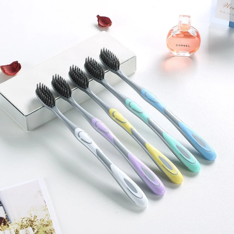 竹炭软毛牙刷成人专用超细软毛独立包装家庭装清洁口腔小刷头