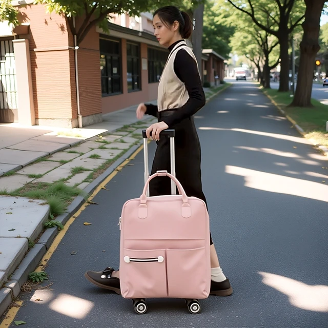 18寸登机包拉杆包女大容量行李包手提万向轮双肩背轻便出行旅游包