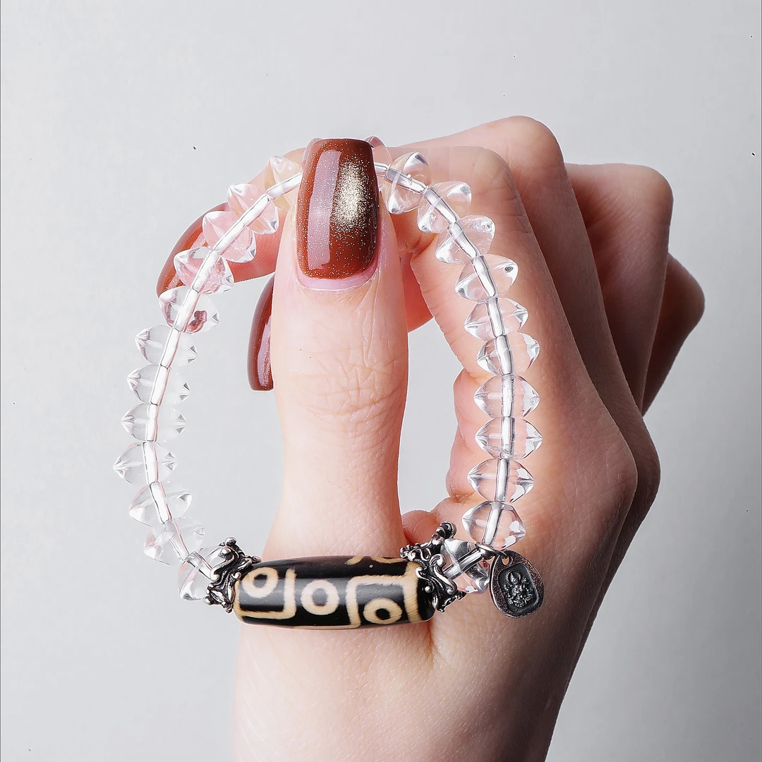 925银手链 <大头姐>S09497 白水水小佛牌吊坠弹力手串