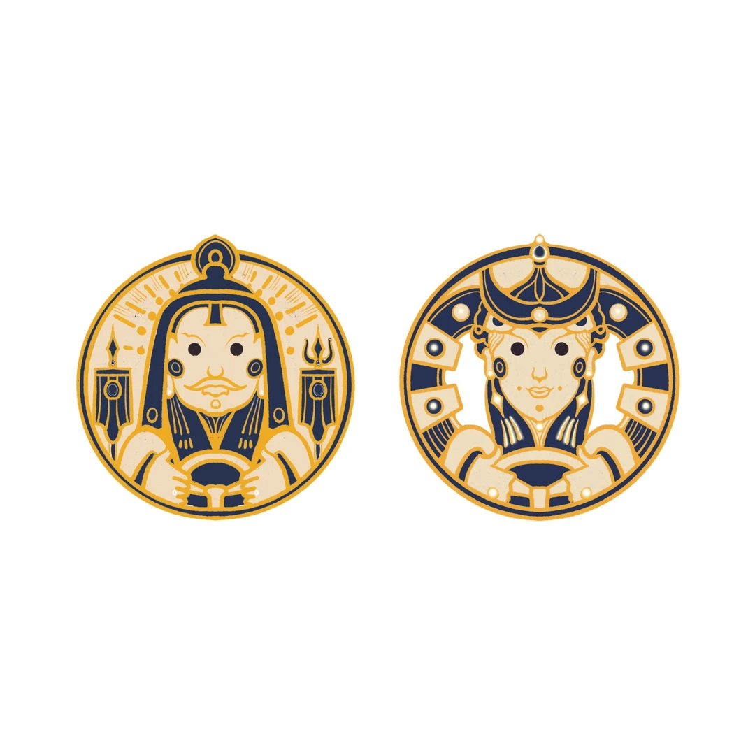 「卓伦」原创设计高端民族风 防水车贴  王，公主