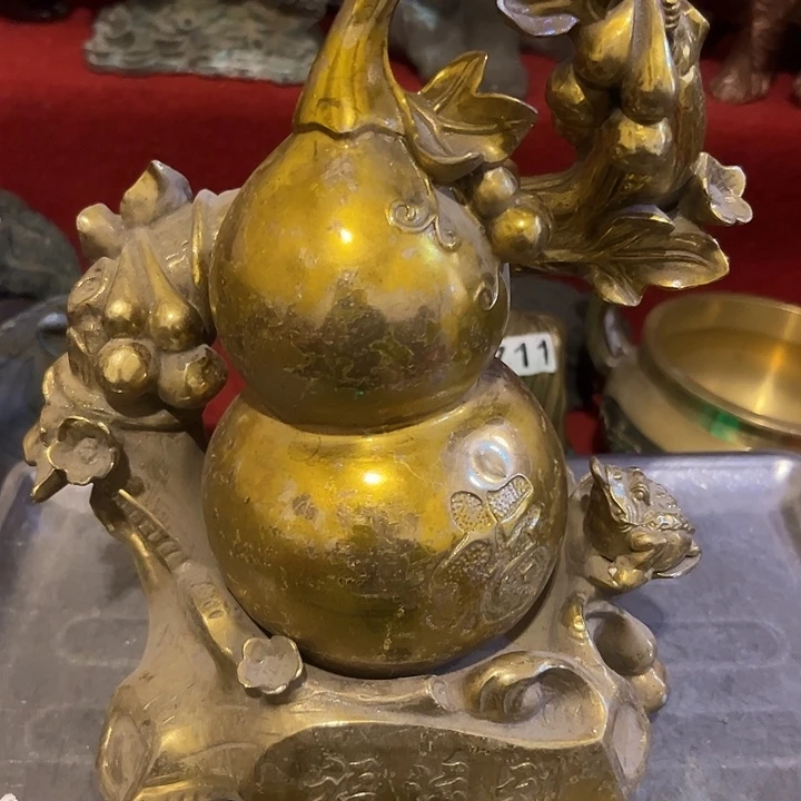 ****桦黄铜摆件，文房工艺品摆件