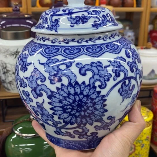 瓷片茶叶罐密封罐醒茶罐