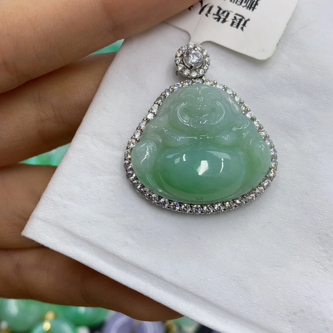 翡翠银S925镶嵌颈饰