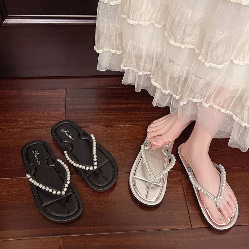 人字拖鞋女夏季外穿时尚2025新款平底夹脚趾网红凉拖鞋沙滩鞋凉鞋