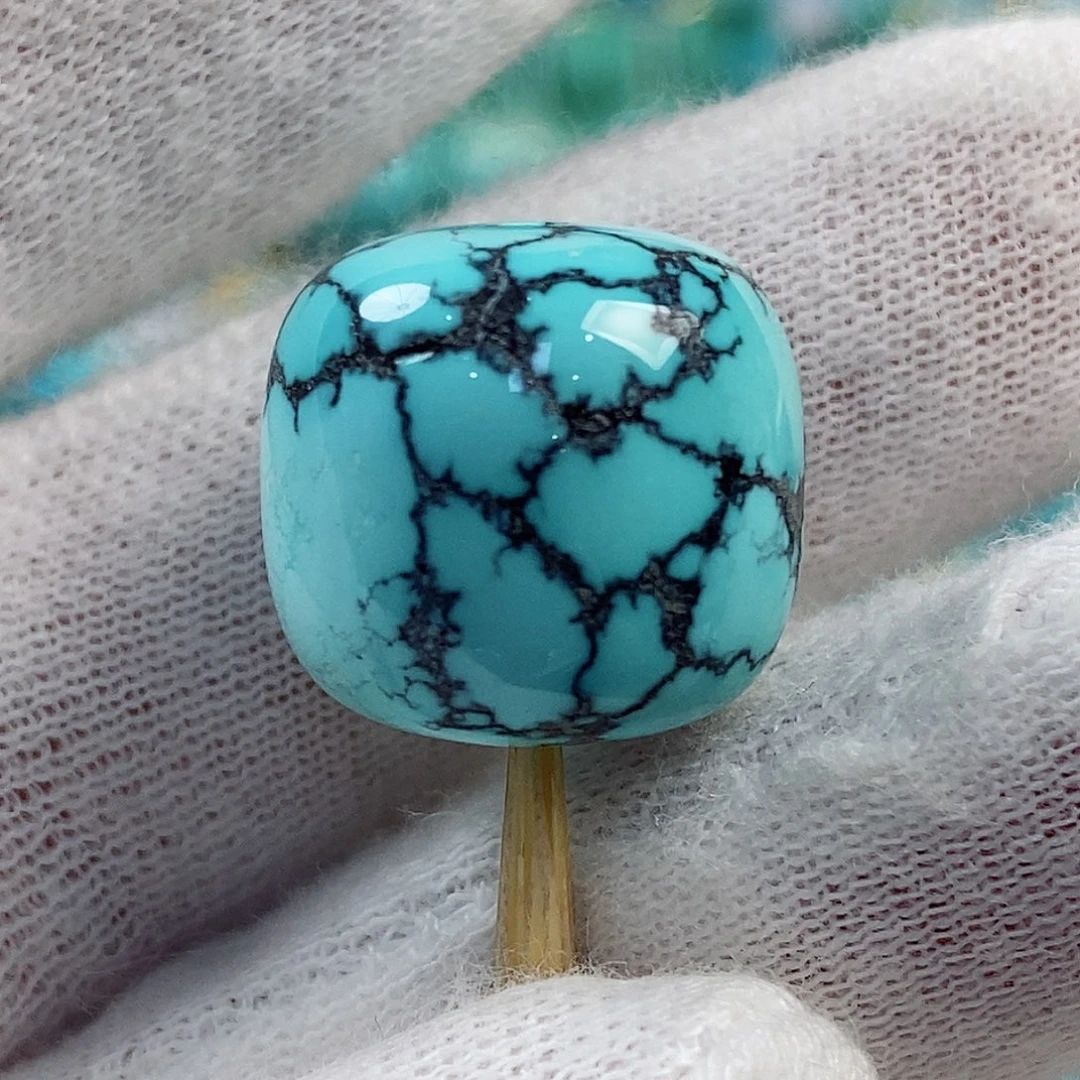 绿松石珠宝奇石未镶嵌老***麻