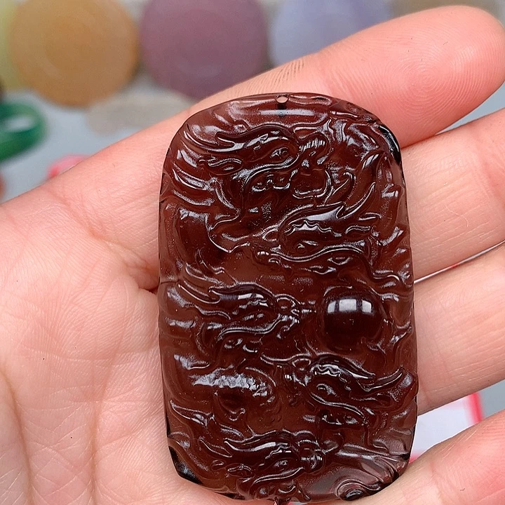 開***哥黑曜岩未镶嵌颈饰