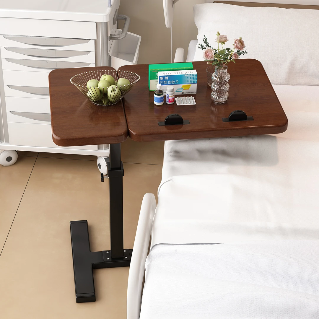 可移动升降折叠桌病人床上卧床老人吃饭桌医院护理餐桌家用床边桌