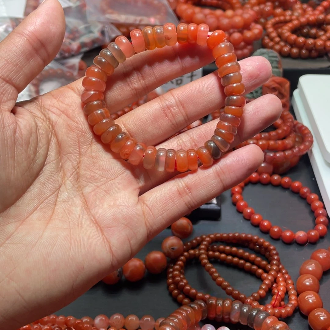 南红玛瑙手链未镶嵌