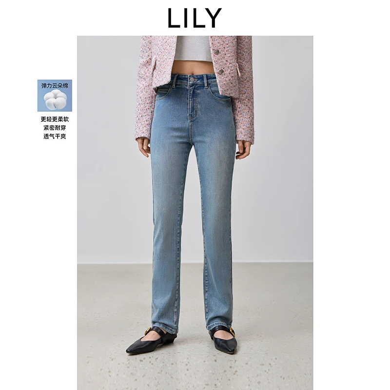 LILY2025春新款女装牛仔裤125129GJ902