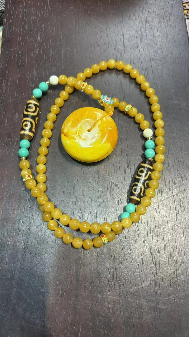 刘哥精品蜜蜡平安扣吊坠