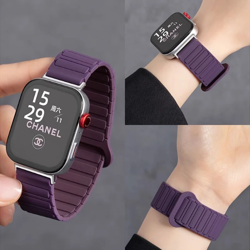 适用华为FIT4表带WatchFit4Pro张婧仪同款硅胶磁吸表带FIT3fit2夏