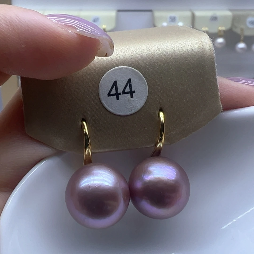 银S925镶嵌淡水珍珠耳饰