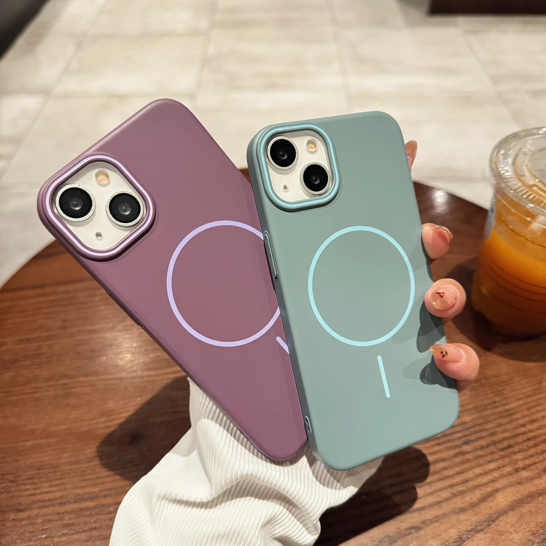 磨砂16PRO适用苹果17pro柔润壳15P磁吸14简约mate60手机S25壳P70