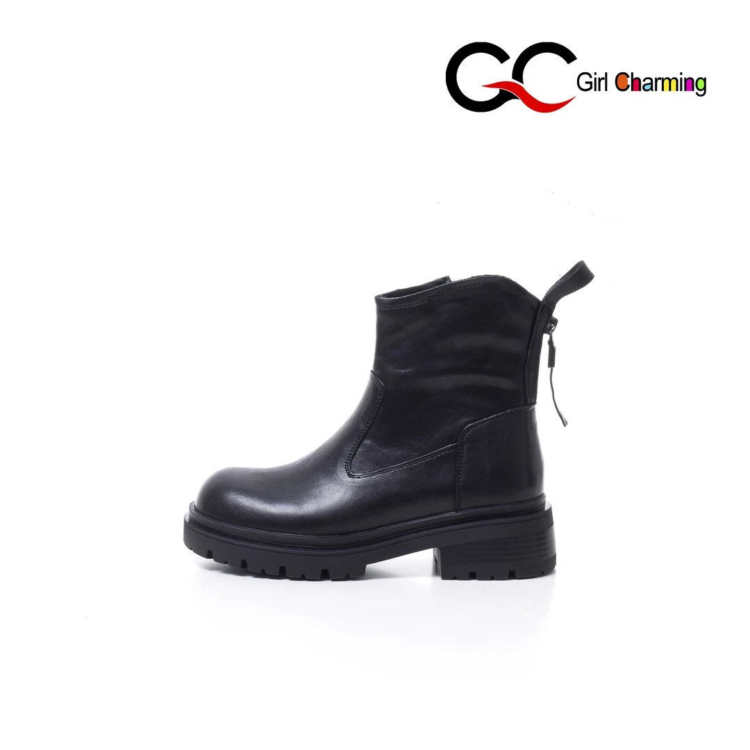 GC英伦风厚底瘦瘦靴马丁靴7135秋季时装保暖冬季短靴24DA7135H