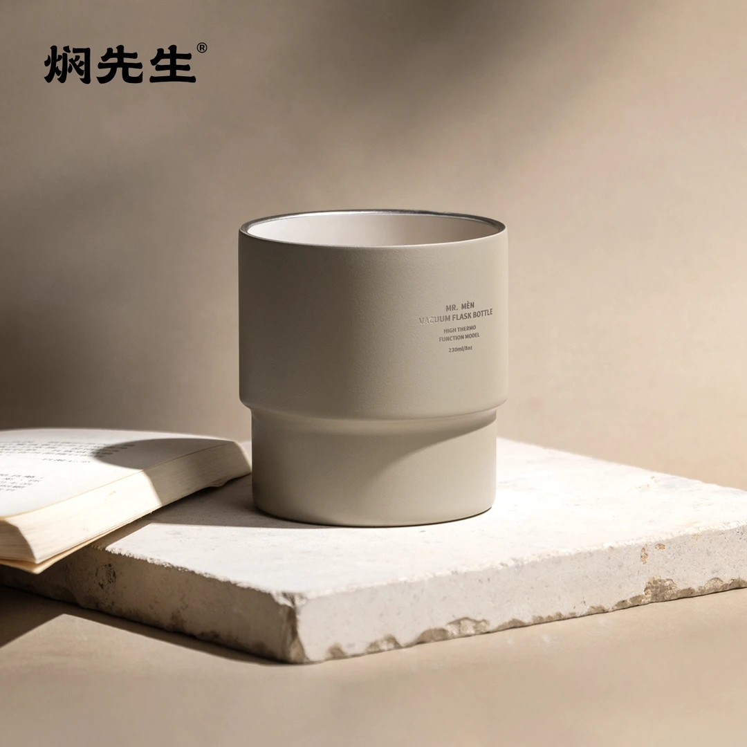 焖先生随手杯男女高档陶瓷泡茶杯广口隔热咖啡杯喝水杯闻香杯礼品