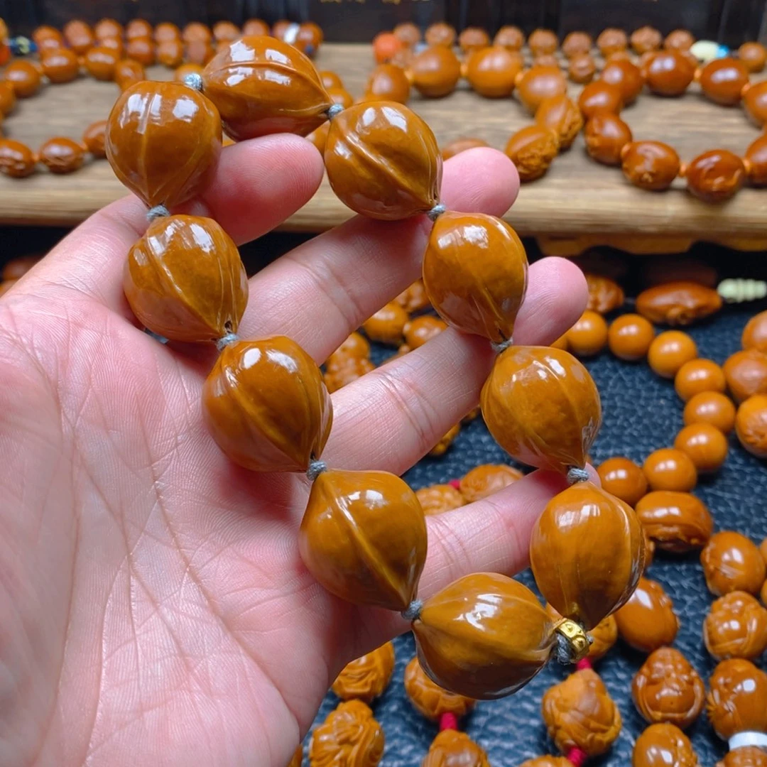 橄榄核手串/手链百年老树原生态铁核22×27十年老料